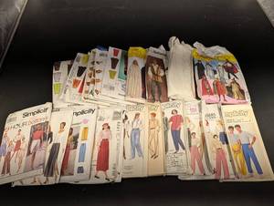 Simplicity, Butterick & McCalls Vintage Sewing Pattern Lot - Assorted Womens Styles
