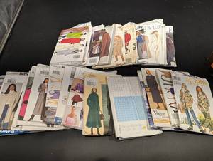 Vogue, Butterick & Simplicity Sewing Pattern Lot - Assorted Vintage Dress Patterns