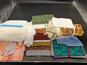 Assorted Quilt Fabrics - Mixed Prints & Textiles