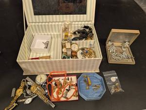 Assorted Vintage Watches & Jewelry Collection - Watches, Bracelets, Pearls