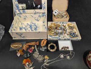 Assorted Vintage Costume Jewelry & Accessories - The Scarf Clip Included