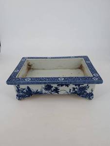 Blue and White Chinese Porcelain Rectangular Jardiniere Planter