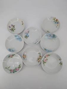 Gemsmith Floral Pattern Porcelain Dessert Plates - Assorted 6-7 Inch Designs