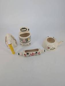 Hand-Painted Floral Ceramic Teapot & Accessories Set