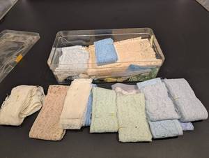 Assorted Lace Fabric Swatches - Pastel Colors