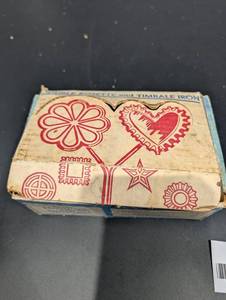 Rosette Iron Set - Flower, Heart, Star Shapes in Original Box