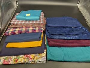 Assorted Quilting Fabrics - Paisley, Plaid, Floral & Solids Textiles