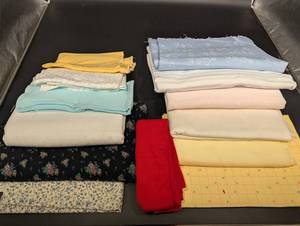 Assorted Fabric Pieces - Mixed Prints for Quilting & Craft Projects