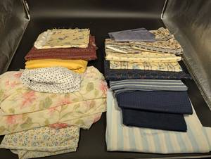 Assorted Waverly Fabric Bundles - Floral, Damask & Stripe Prints
