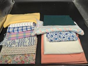 Assorted Quilt Fabrics Bundles - Floral Prints, Stripes & Solids