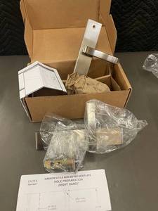 EMTEK Narrow Style Non-Keyed Sideplate Right-Hand Door Handle Set - 12237063