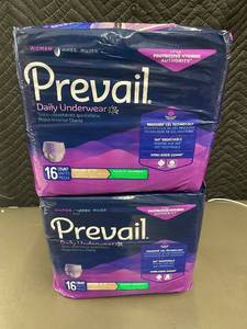 Prevail Daily Underwear - Women, 16 Count, Extra Large (Lot of 2)