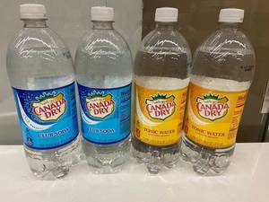 PLST 3 - Canada Dry Club Soda 1L (2 Bottles) & Canada Dry Tonic Water 1L (2 Bottles)