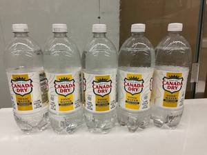 PLST 2 - Canada Dry Tonic Water 12 oz Bottle - 5 Pack - Zero Sugar