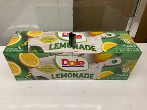 PLST 1 - DOLE Lemonade 12-Can Carton - 12 oz Cans - Real Lemon Juice and Real Sugar