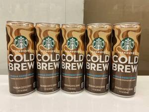 ARAB 2 - Starbucks Cold Brew Vanilla Sweet Cream Cans 11 FL OZ (Lot of 5)