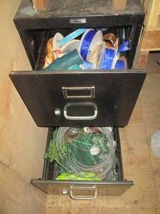 Hon Standard size black metal 2-dra...