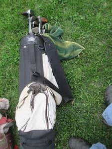 Canvas Golf bag with Spaulding and ...