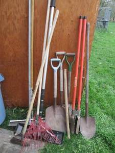 Roof rakes, shovels and post hole d...