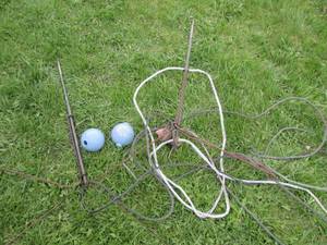 Vintage lighting rods and glass glo...