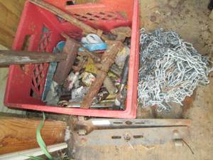 Plastic Milk crate with. vintage to...