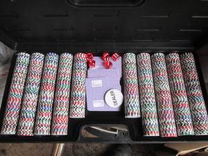 Large, heavy poker set...