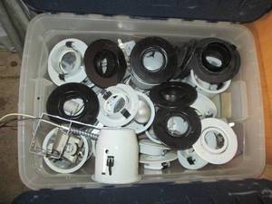 Clamshell closing tote full of meta...