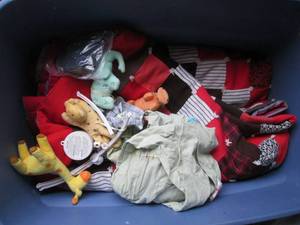 Tote with quilt and baby mobile...