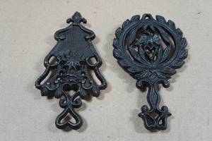 Vintage Cast Iron Trivets - One is Wilton