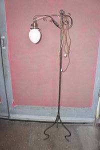 Antique Floor Lamp - Milk Glass Shade
