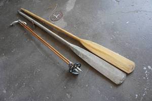 Antique Ski Poles and Oars