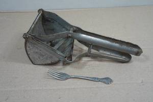 Vintage Potato Ricer and Fork