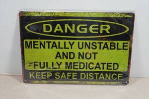 Novelty Metal Sign - Danger