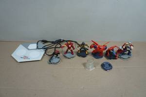 Disney Infinity 2.0 Portal and Characters - Thor, Spider-Man, Baymax, Ironman