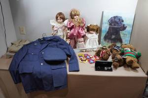 Assorted Collctibles - Uniform, Porcelain Dolls, Ralph Lauren Bears