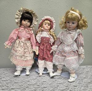 Three collectible porcelain dolls.  From the Premier Doll collection.&nbsp&nbsp