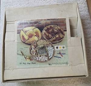 13 inch 4 - pc Lazy Susan snack service set from the Nelson McCoy Pottery Company.&nbsp&nbsp