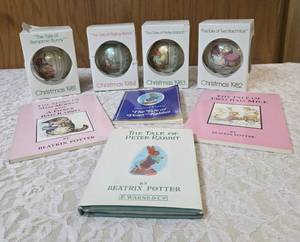 Peter Rabbit Books and Christmas Ornaments.&nbsp