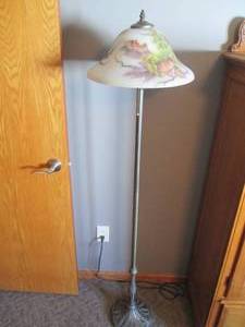 Heavy Metal floor lamp with hand pa...