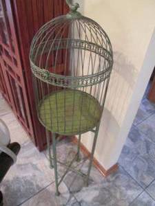 Metal decorative pedestal Birdcage ...