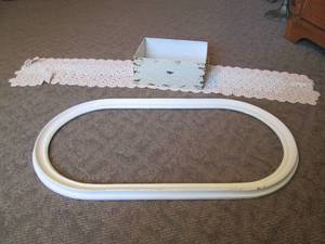 12in Decorative metal box, painted ...