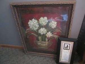 26x32 Ornately framed Floral wall a...