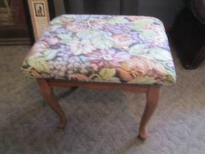 Embroidered and upholstered wood fr...