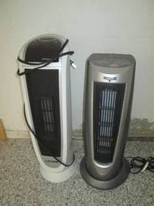 Pair of Lasko oscillating tower fan...