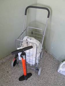 Metal. wire folding shopper and man...