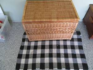 Wicker Rattan storage truck. with l...