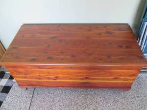 Cedar hope chest style bench approx...