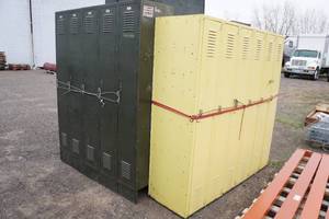 3 Sections of Antique Metal Lockers