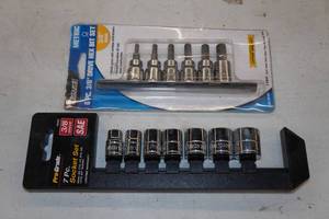 38 Drive Sockets - Hex Bit, SAE Shallow