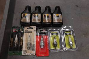 2-Cycle Engine Oil and Small Engine Spark Plugs